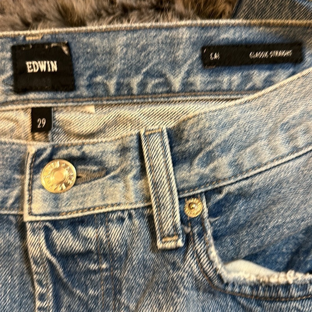 Edwin Classic Straight Button Fly Light Wash Prem… - image 2